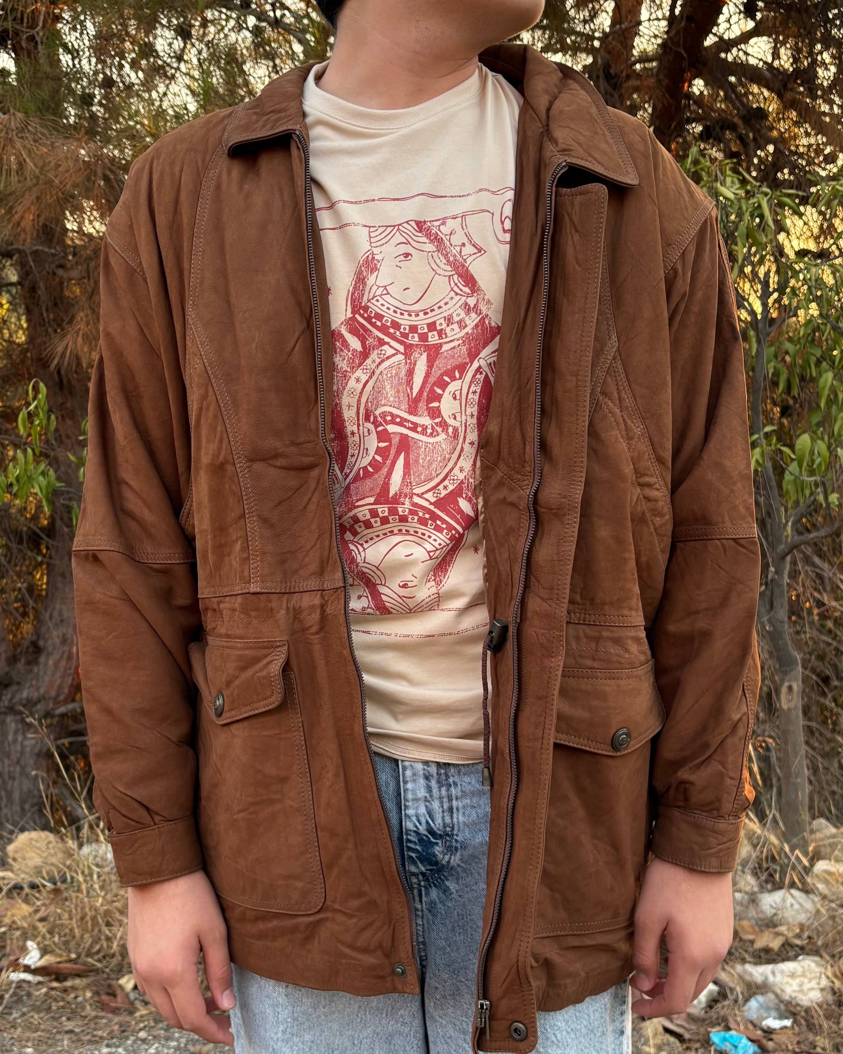 PEPE Vintage-Style Oversized Coat - Copper
