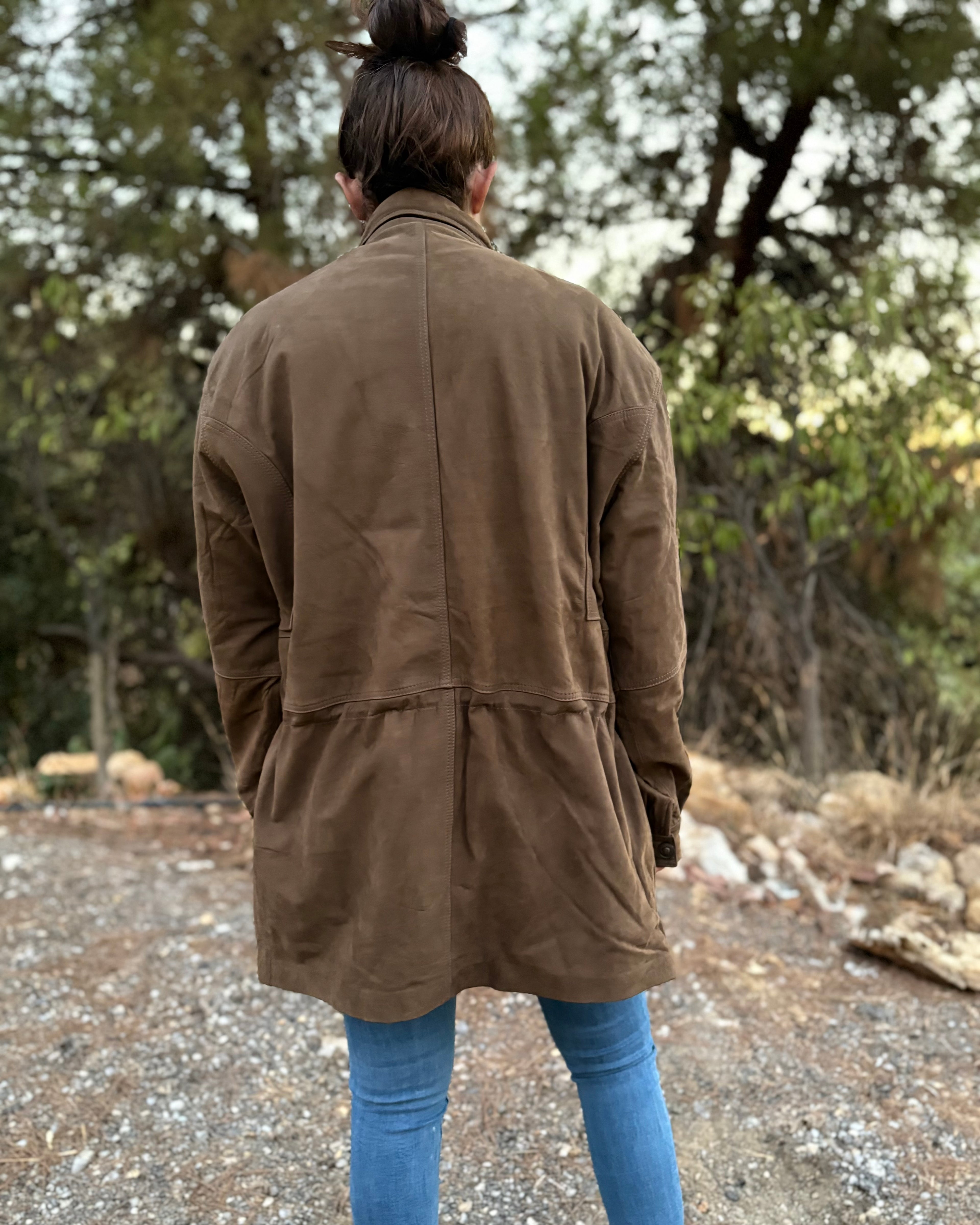 PEPE Vintage-Style Oversized Coat - Brown