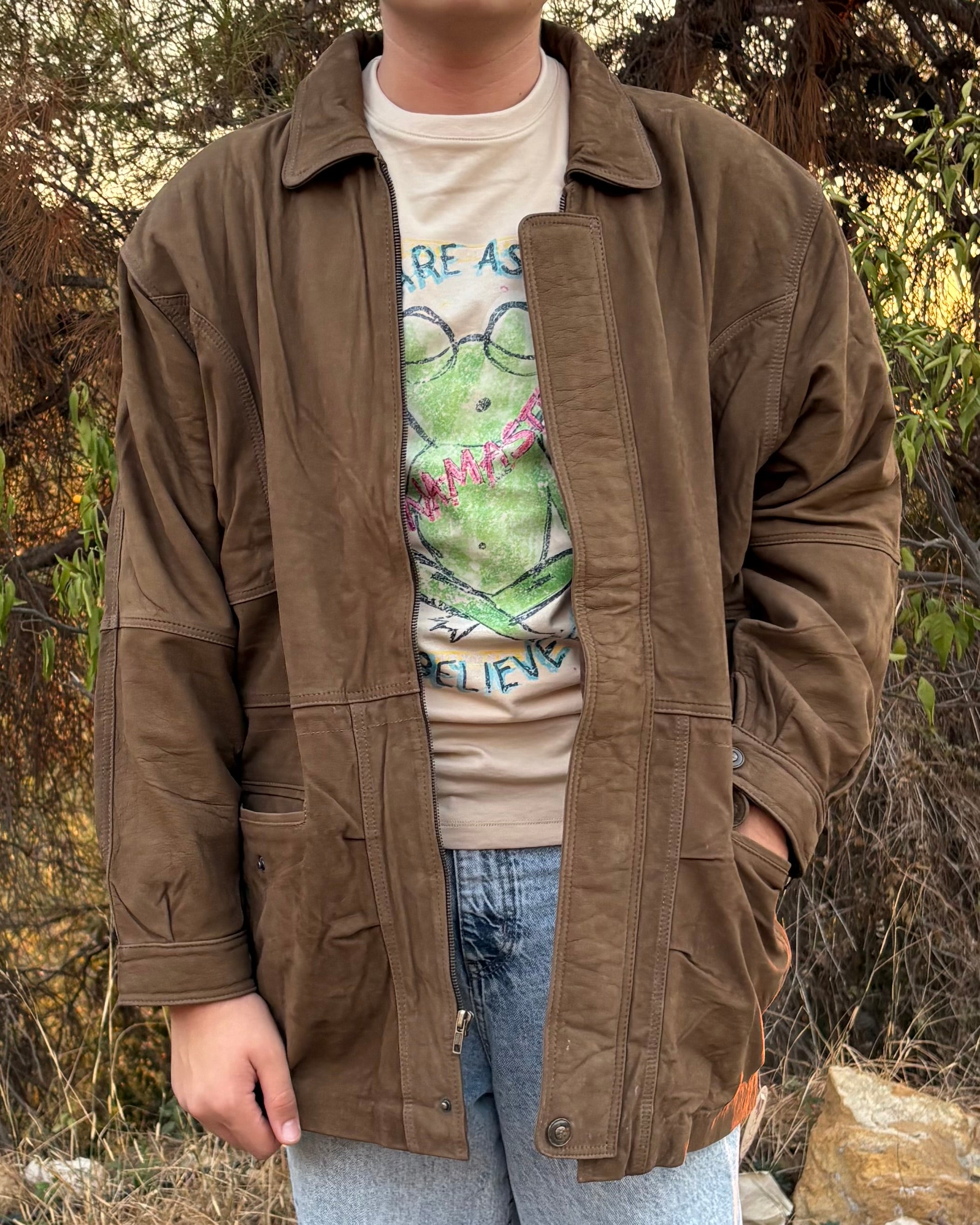 PEPE Vintage-Style Oversized Coat - Brown