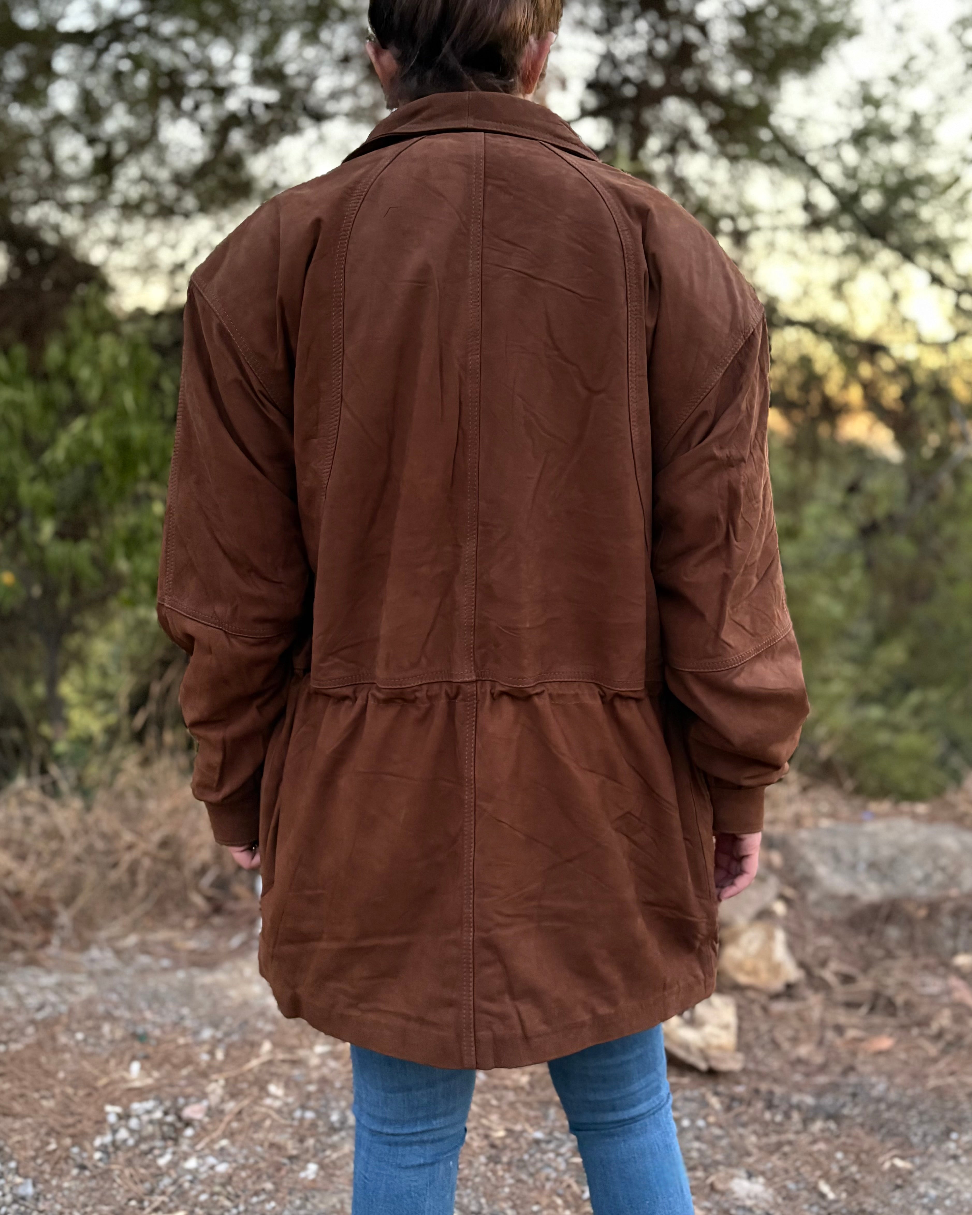 PEPE Vintage-Style Oversized Coat - Copper