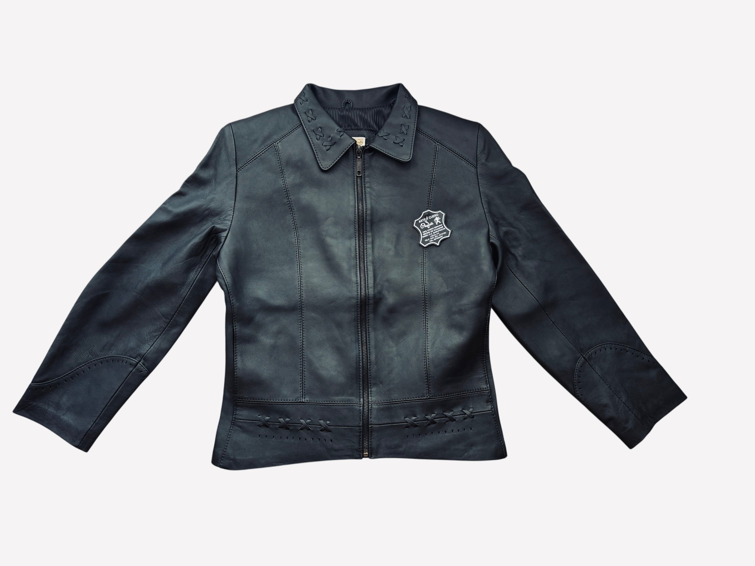 PEPE Black Genuine Leather Biker Sexy Jacket