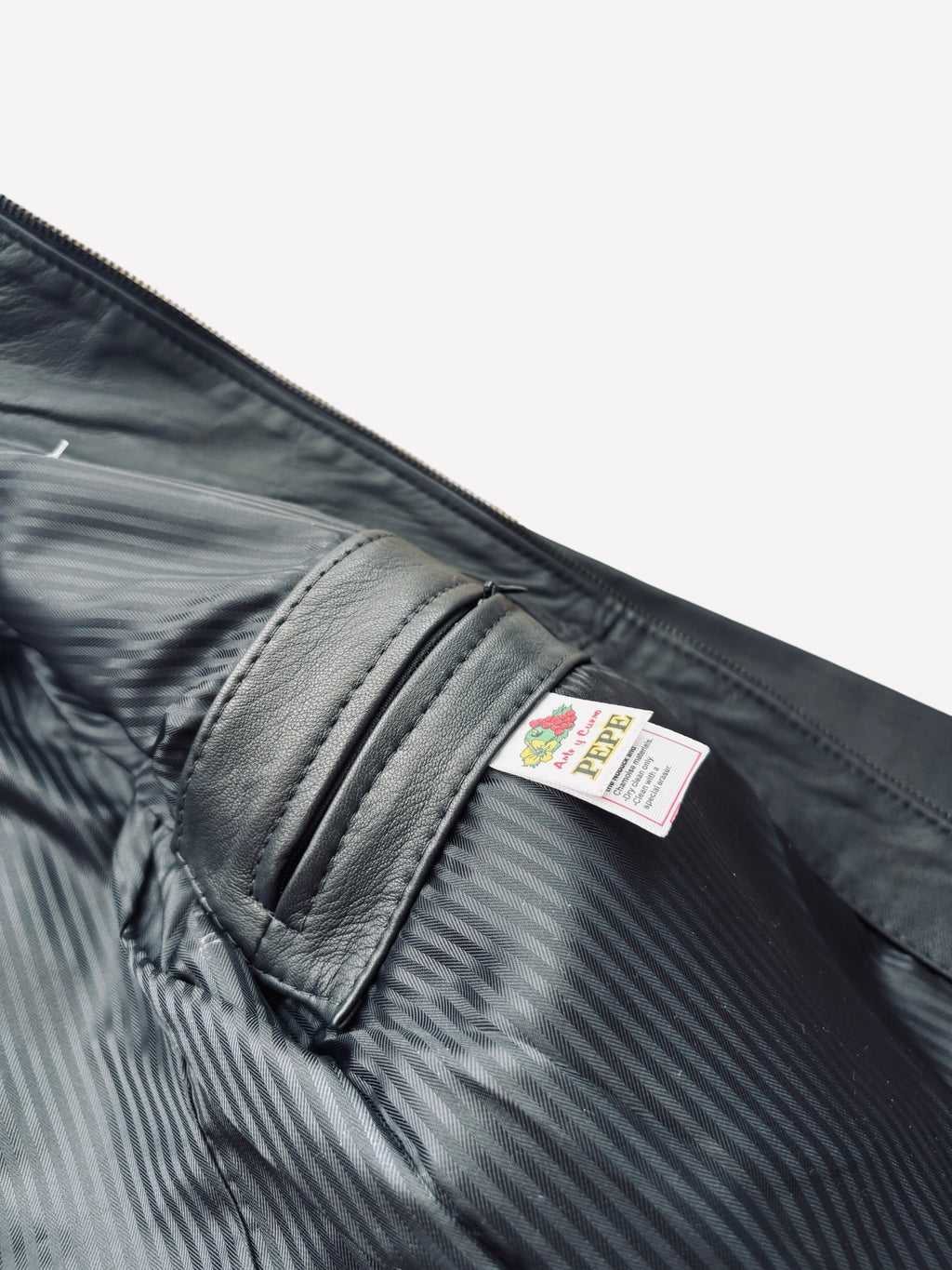 PEPE Black Genuine Leather Biker Sexy Jacket