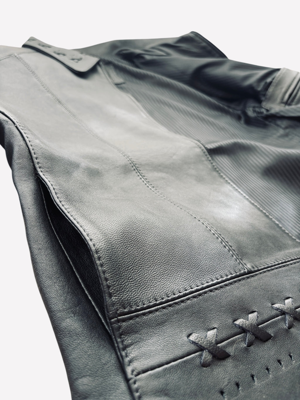 PEPE Black Genuine Leather Biker Sexy Jacket