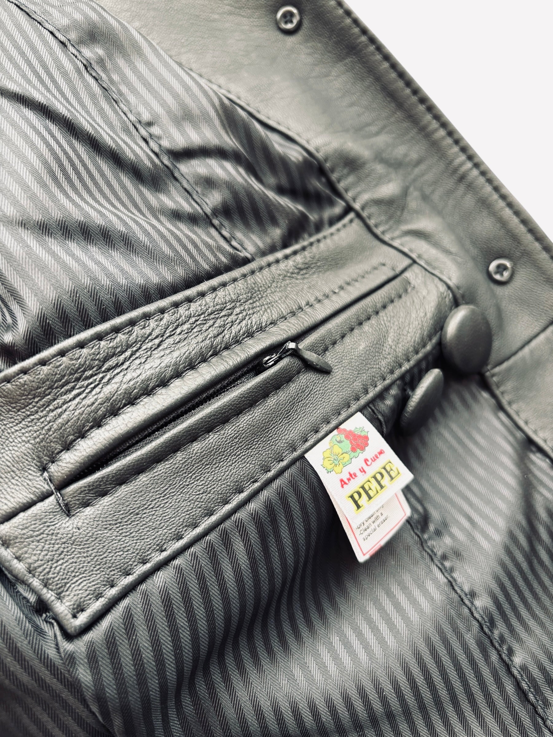 PEPE Genuine Leather 4-Button Coat