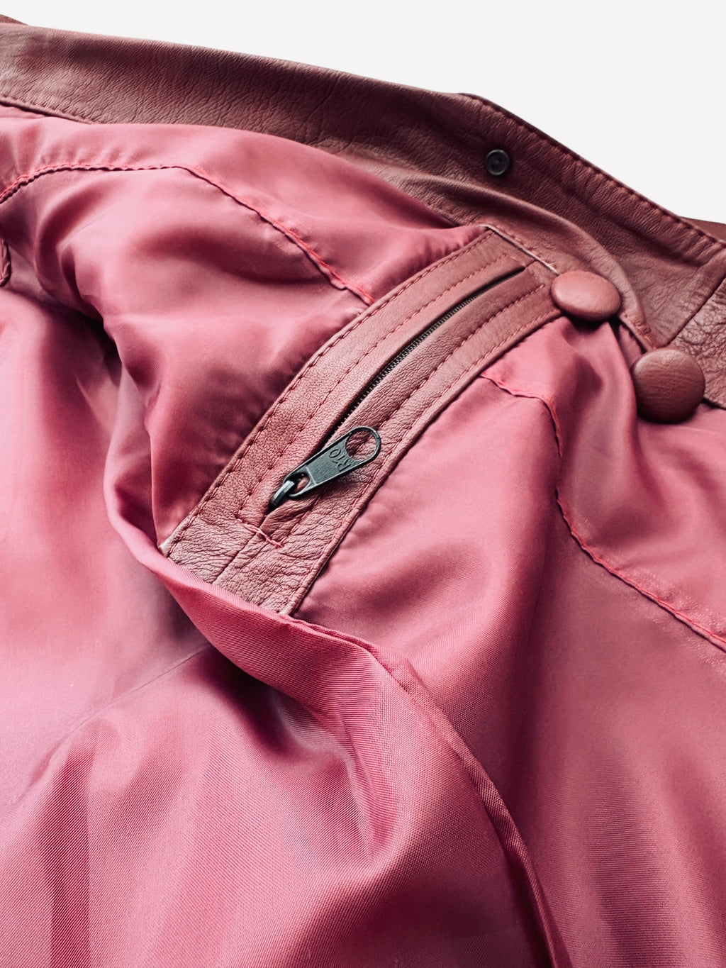 PEPE Red Coat - Genuine Leather Femme Fatale Open-Chest Design