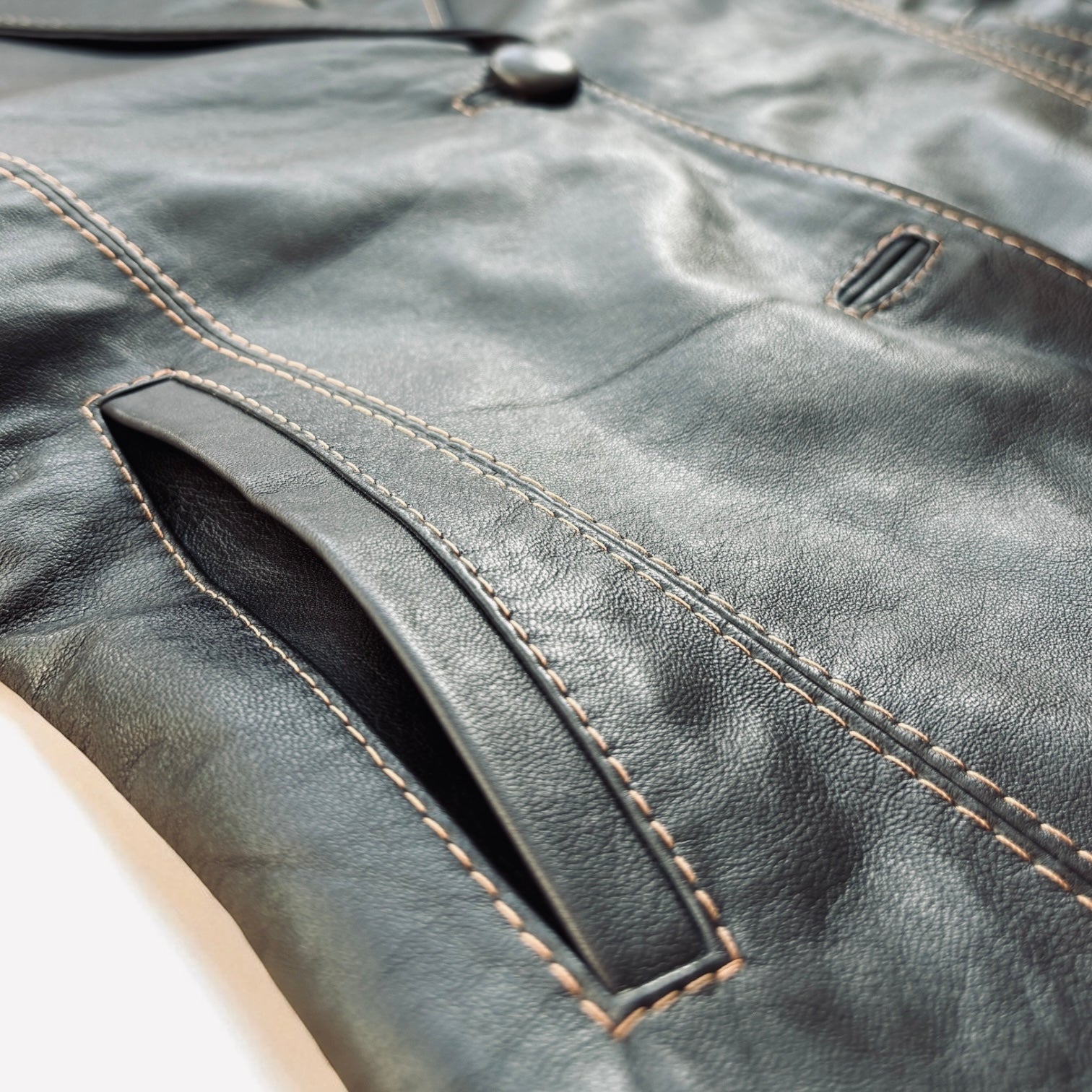PEPE Unique 2-Button Genuine Leather Jacket