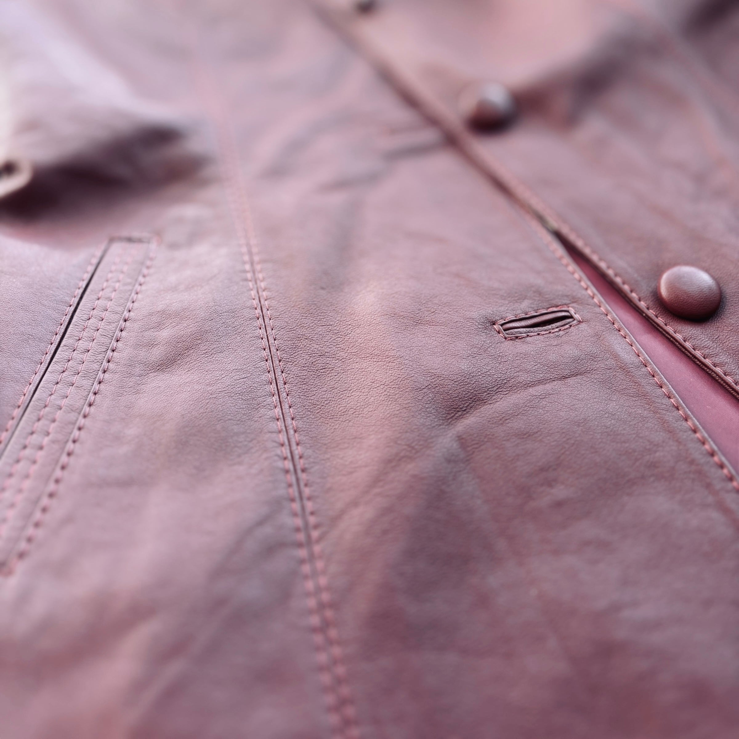 PEPE Red Leather Coat - The Femme Fatale