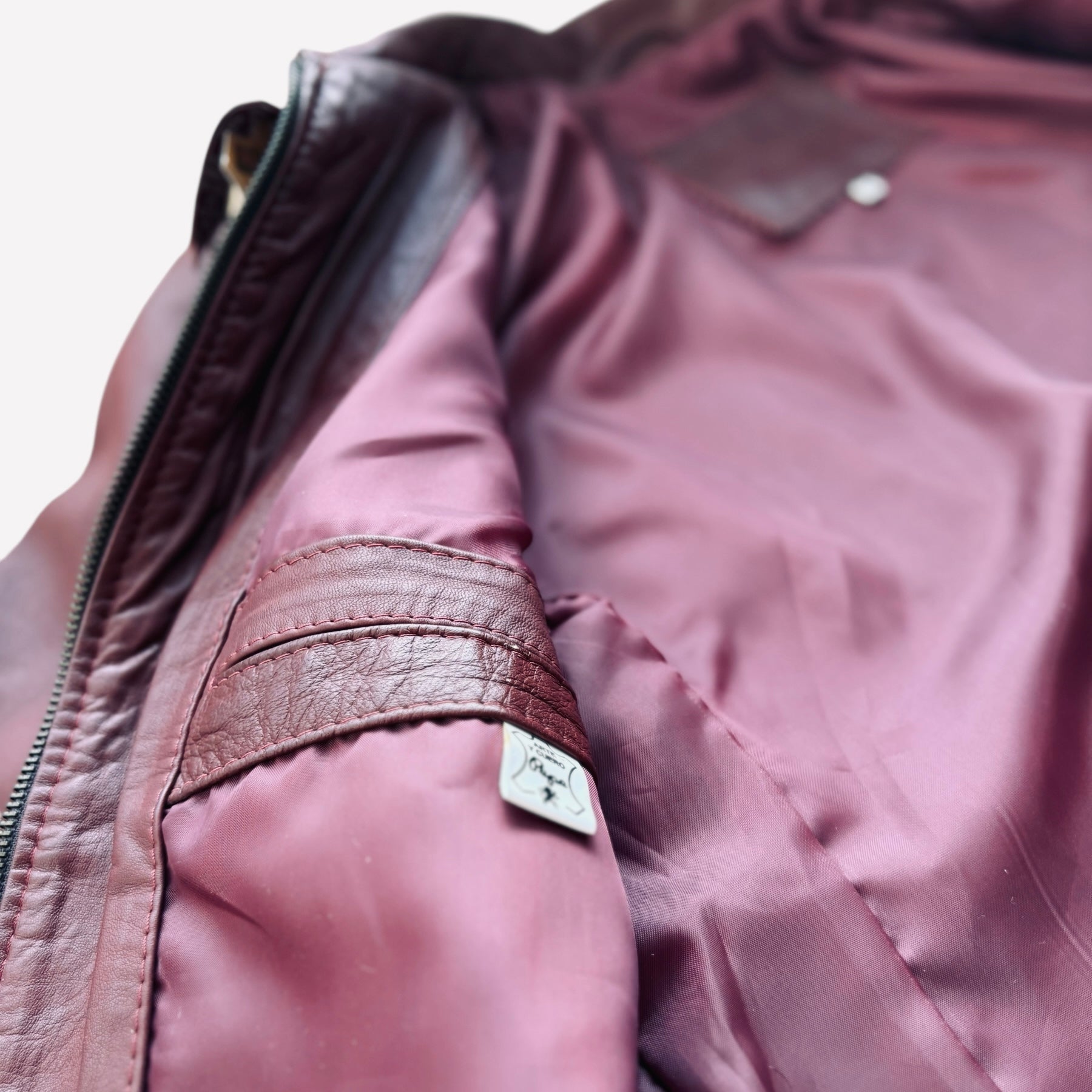 CIARA Red Hot Genuine Leather Biker Jacket